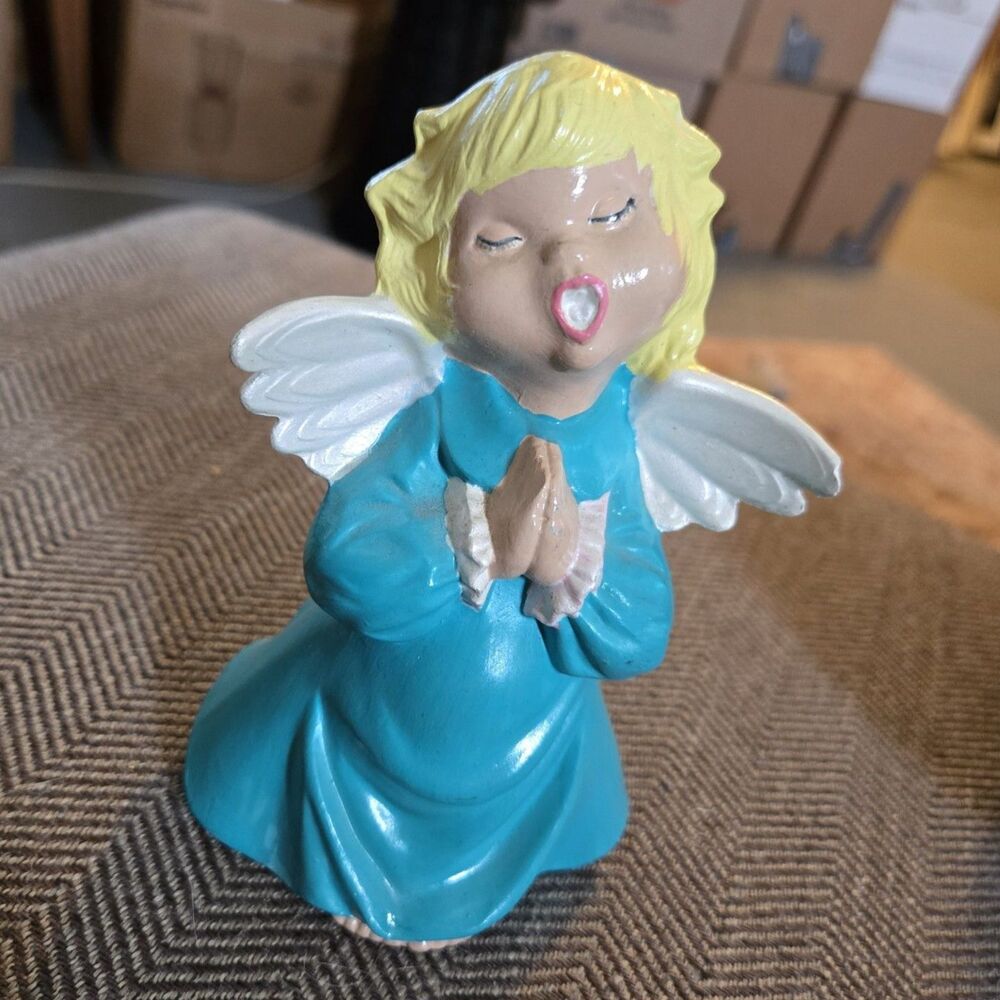 Rare VTG Byron Molds Ceramic Singing Praying Angel 1972, 6"